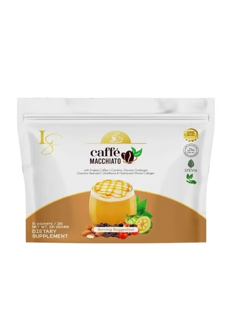 Luxe Slim Slim Premium Macchiato Coffee Dietary Supplement 10 Sachets