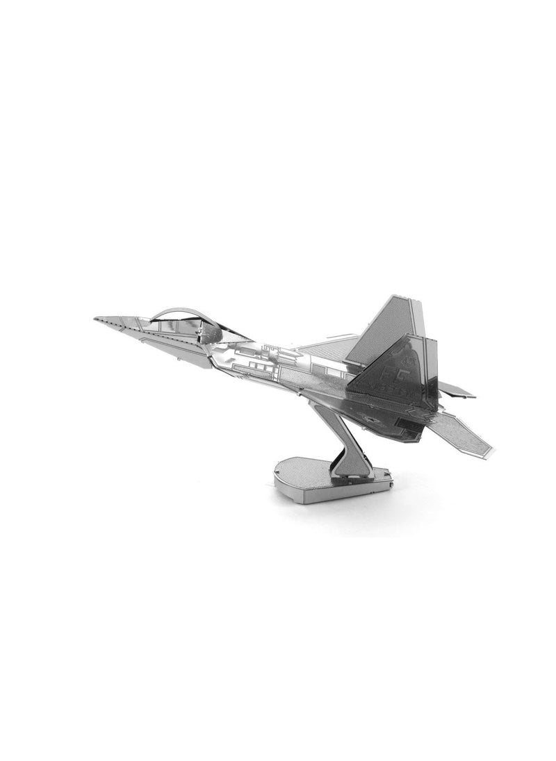 Metal Earth Metal Earth F-22 Raptor Airplane 3D Metal Model Kit Fascinations  - Image 1