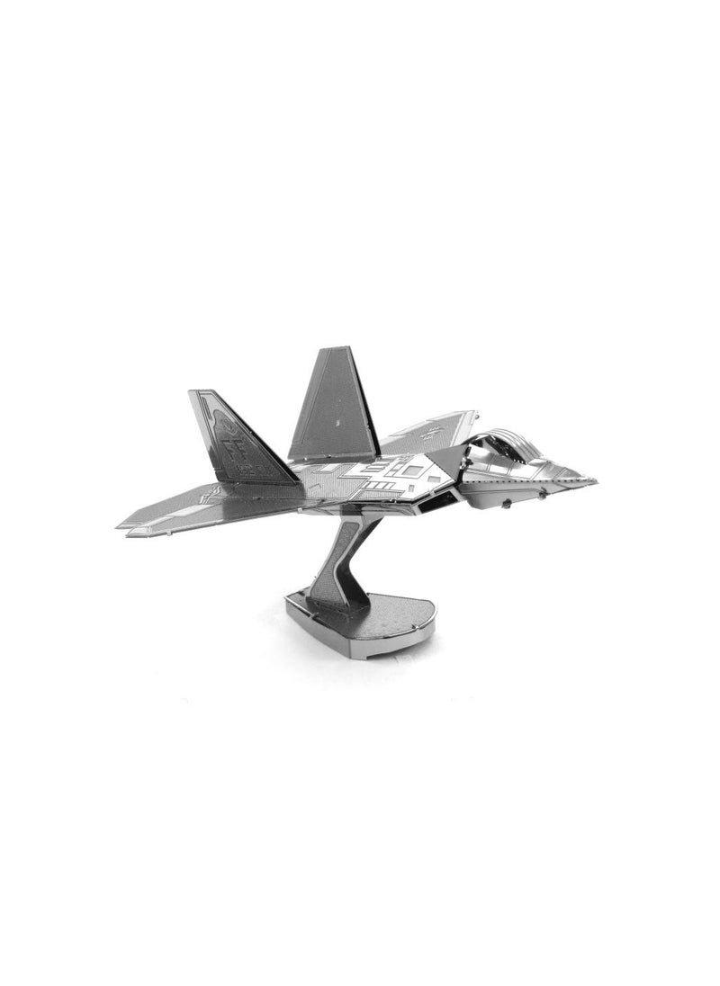 Metal Earth Metal Earth F-22 Raptor Airplane 3D Metal Model Kit Fascinations  - Image 2