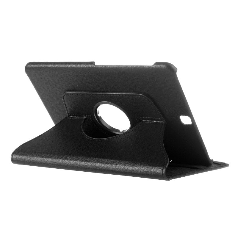 إيروريكس جراب جلدي متعدد الاستخدامات بنسيج الليتشي، قابل للدوران 360 درجة، مع حامل متعدد الاستخدامات لجهاز Galaxy Tab S2 9.7 (أسود) - Image 4