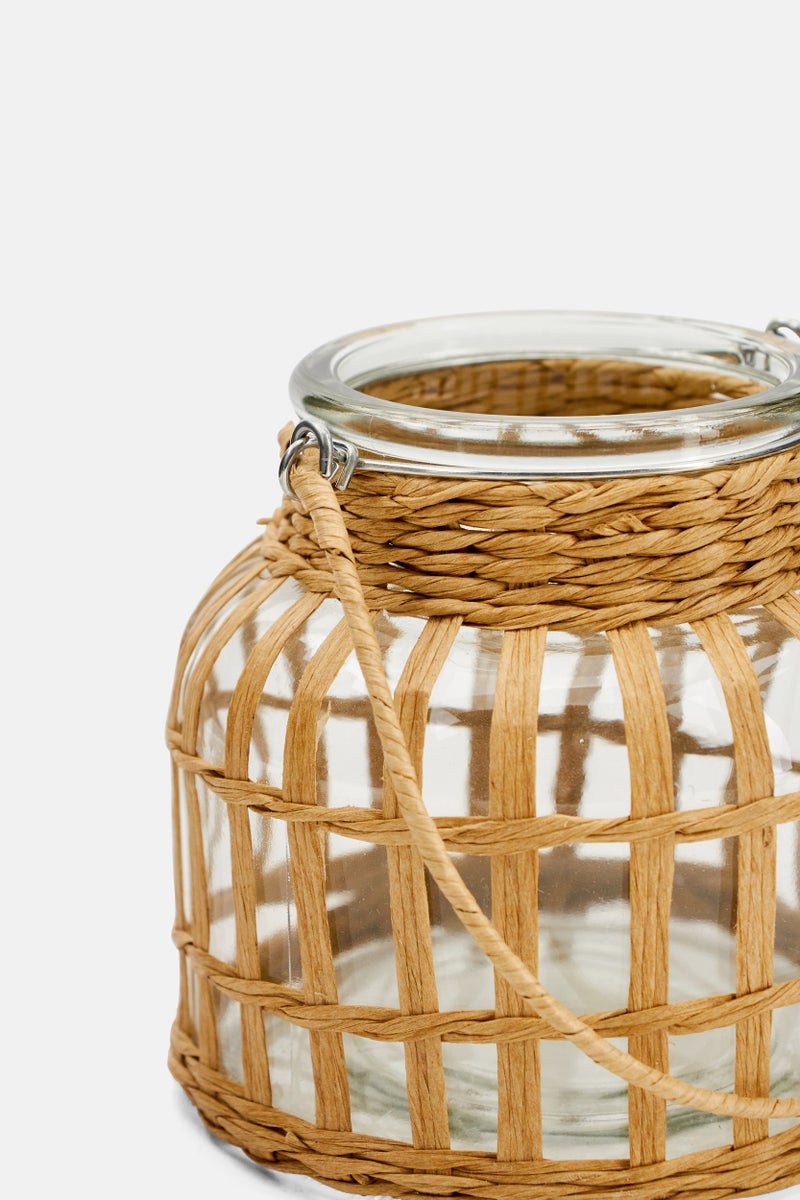 Muy Mucho Glass Candle Holder, Transparent - Image 3
