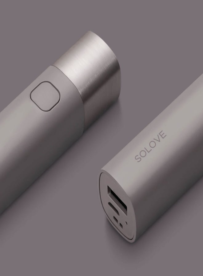 SOLOVE New  SOLOVE X3 Electric Torch 3000mAh Power Bank USB Rechargeable Brightness EDC Flashlight Portable Mini LED Torch for Bike - Image 5