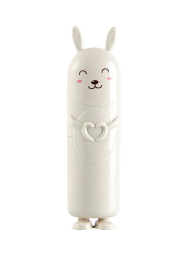NIBEMINENT Rabbit Toothbrush Box White 6x4.5x22centimeter - Image 1