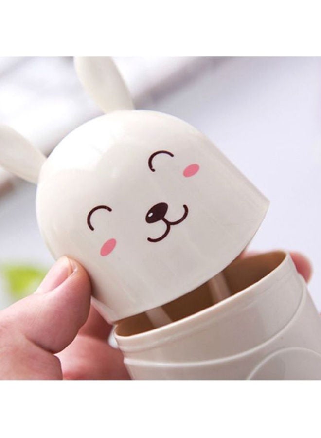 NIBEMINENT Rabbit Toothbrush Box White 6x4.5x22centimeter - Image 2