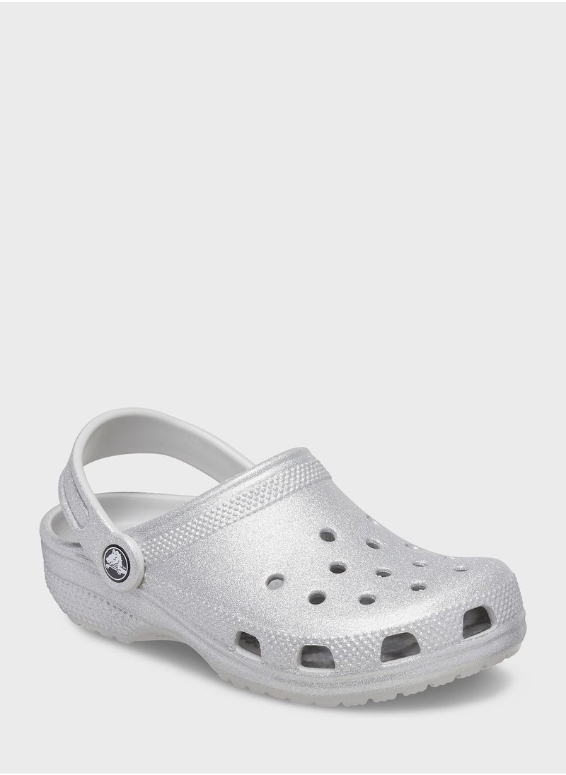crocs - Kids Classic Glitter Clog Sandals - Image 1