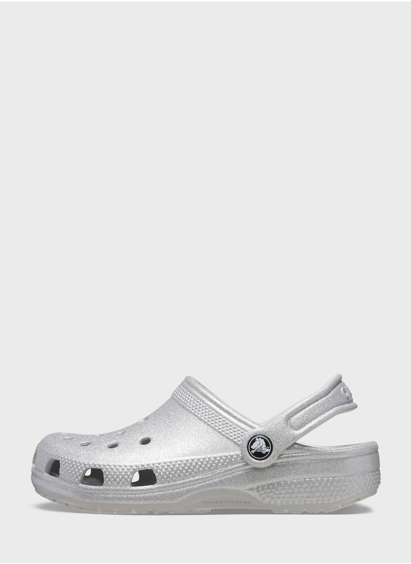 crocs - Kids Classic Glitter Clog Sandals - Image 1