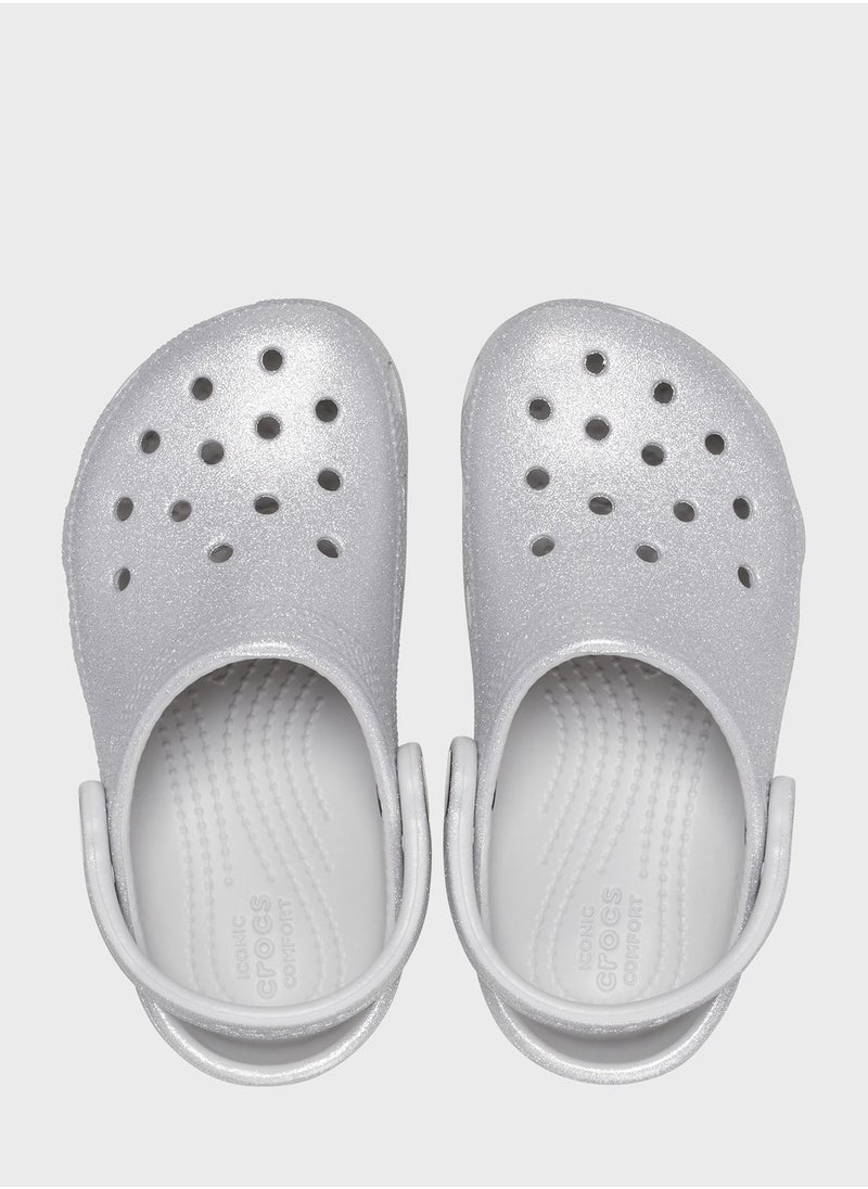 crocs - Kids Classic Glitter Clog Sandals - Image 1