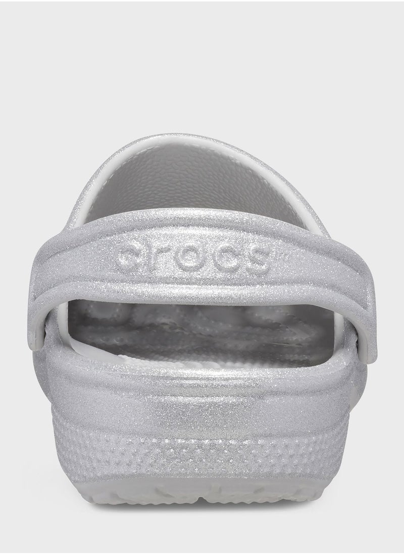crocs - Kids Classic Glitter Clog Sandals - Image 1