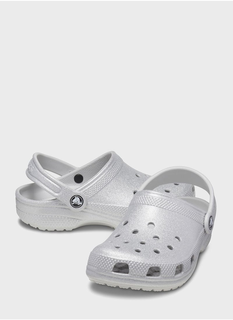 crocs - Kids Classic Glitter Clog Sandals - Image 1
