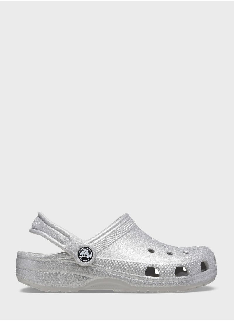 crocs - Kids Classic Glitter Clog Sandals - Image 1