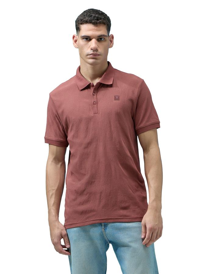 Technosport Men Jacquard Slim Fit Polo - Image 1