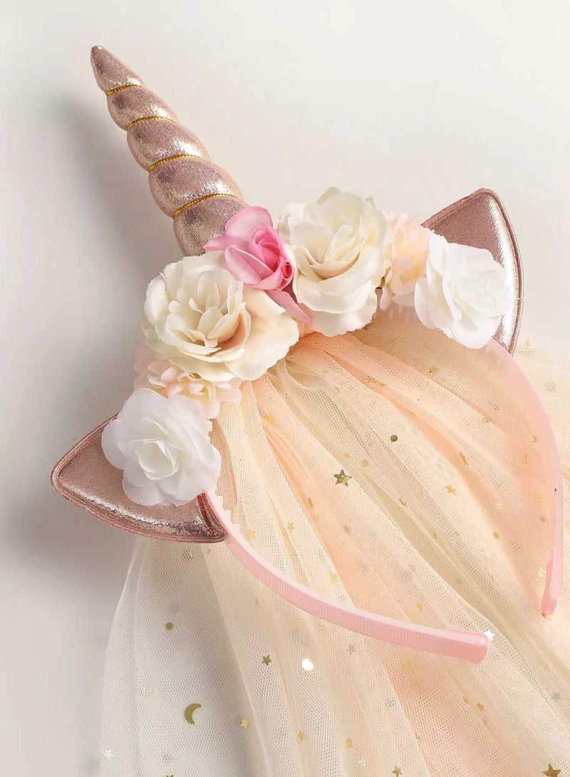 عصابة رأس بتصميم يونيكورن للفتيات الصغيرات  - Image 3