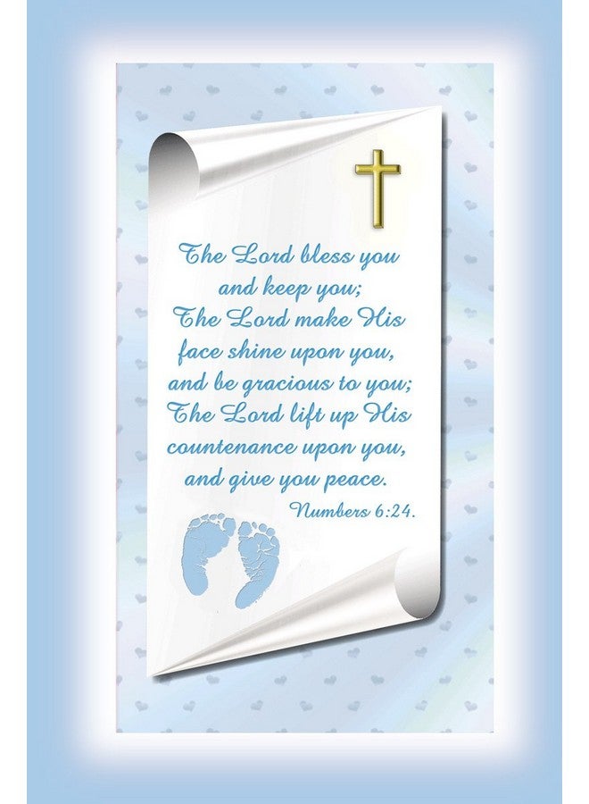 Expressly Yours! Photo Expressions Christening Gift for Baby Boy | Cute Picture Frame | Affordable, Colorful | Holds a 3.5 x 5 Photo | EasyFront-Load Design | Blue Theme with Numbers 6:24-26 Verse… - Image 3