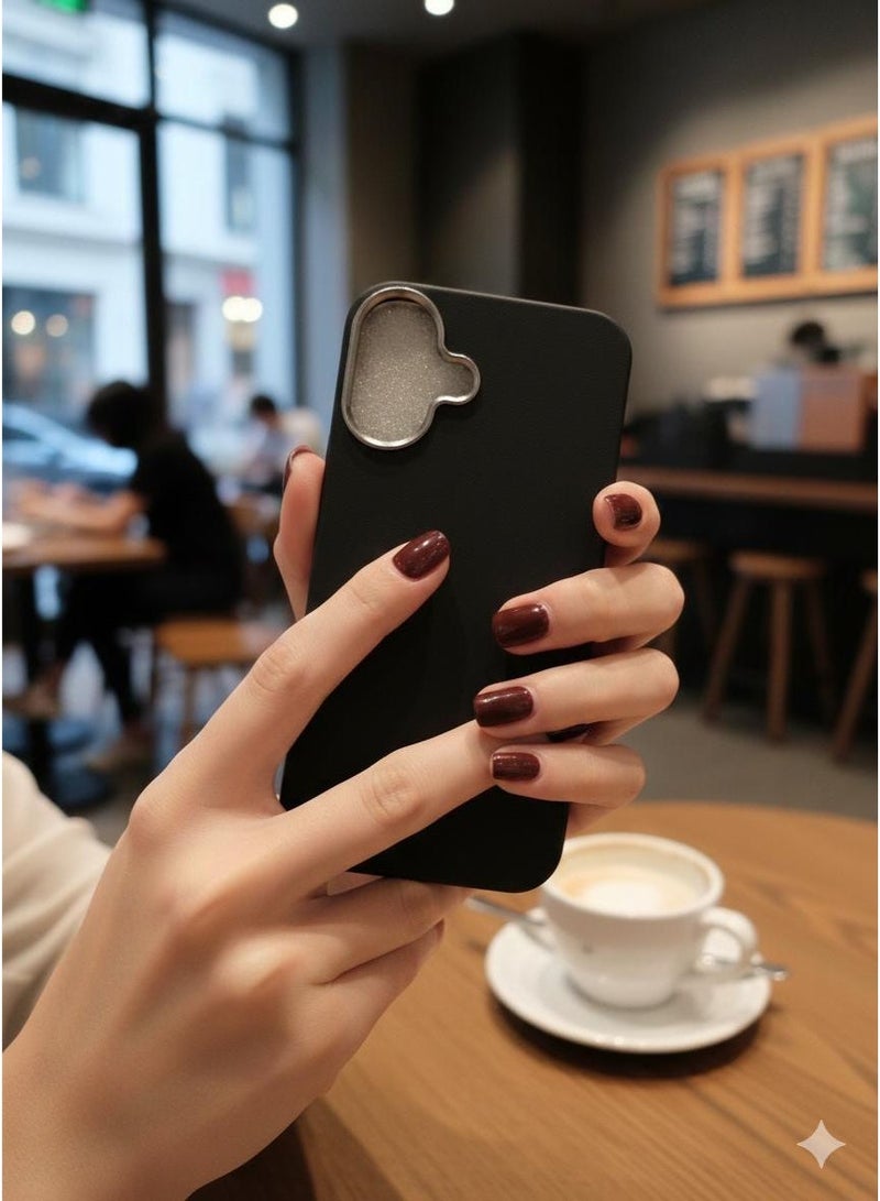 Multi Impex iPhone 16 Luxury Leather Texture Phone Case Black - Image 1