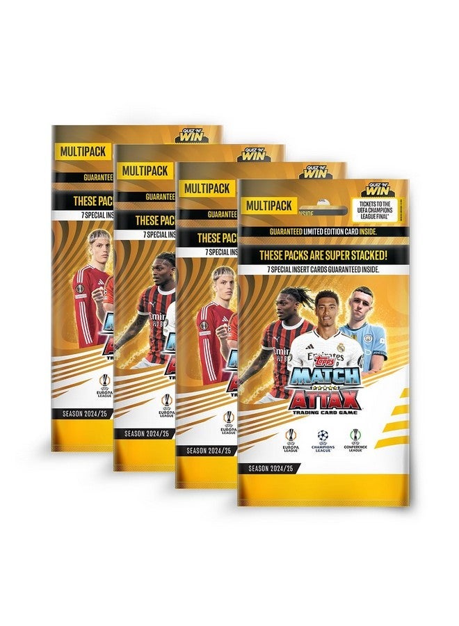توبس مباراة دوري أبطال أوروبا UEFA Attax 24/25 لعبة الورق القابلة للتحصيل (حزمة متعددة من 4) - Image 1