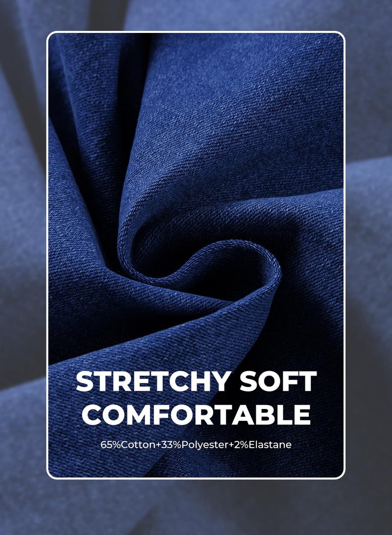 Sidefeel Women's High Waist Jeans Casual Loose Bootcut Jeans Bell Bottom Jeans with Pockets Dark Blue Size 8 - Image 5