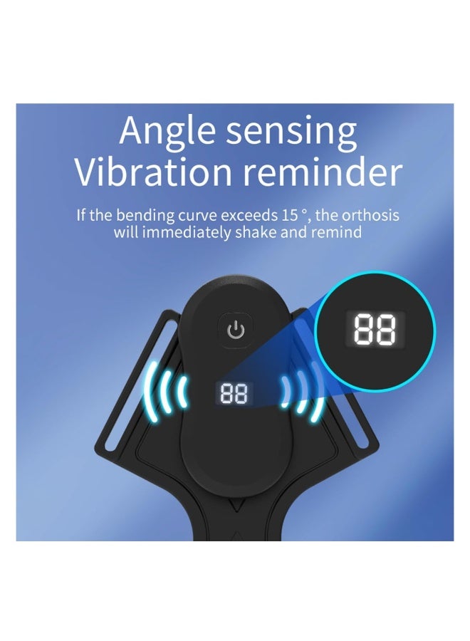 جهاز تصحيح وضعية الجسم للرجال والنساء والمراهقين والطلاب، داعم الظهر الذكي مع تذكير بالاهتزاز قابل للتعديل والفصل (نمط LCD) - Image 3
