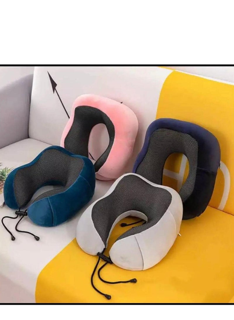 مخدة رقبة مبتكرة بجراب وسحّاب تجمع بين الراحة والتنظيم مش بس هتريح رقبتك أثناء السفر أو الجلوس الطويل، كمان هتخلي أغراضك الصغيرة في متناول إيدك. - Image 3