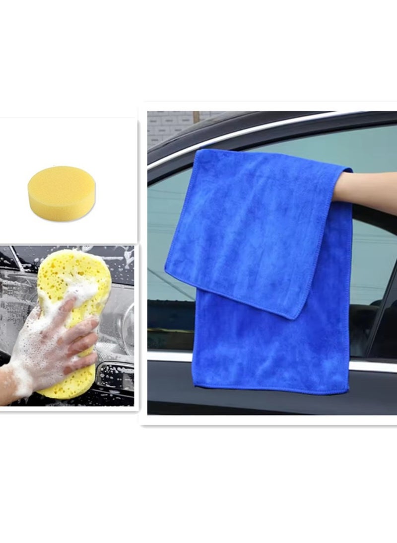 Car Drying Microfiber Towel  with Washing Sponges