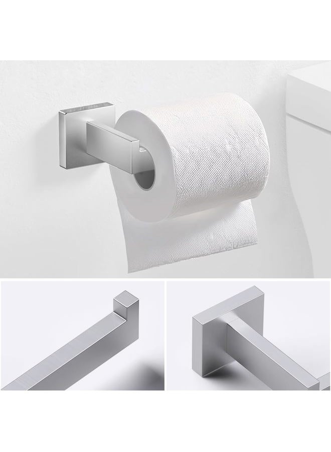JOPOFI 5 Piece Bathroom Hardware Accessories Set - SUS304 Stainless Steel Bath Towel Bar Set, 15.7 Inch Bathroom Towel Holder, Towel Racks for Bathroom Wall Mounted - Brushed Nickel - Image 4
