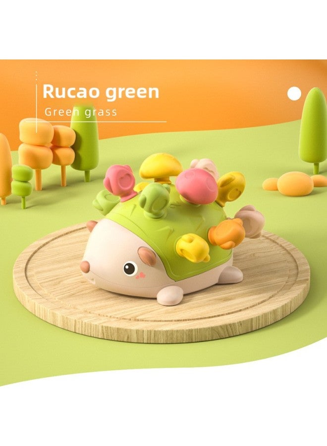 Baby Plug Baby Fine Movements Finger Training Mindset Early Education 1 Year 2 Educational Toys 10 Months-Color:[Green] Hedgehog Plug Music  - Image 1