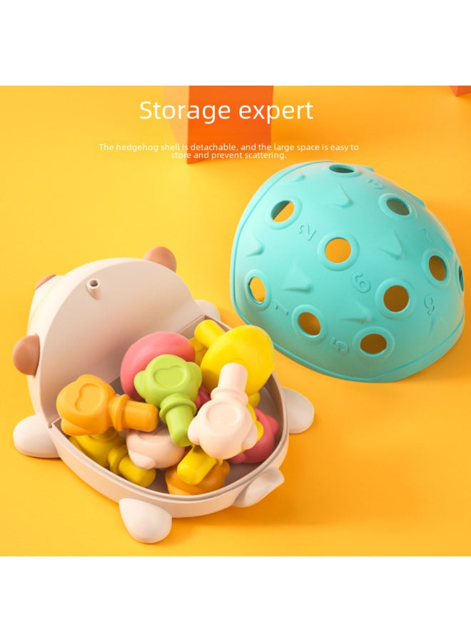 Baby Plug Baby Fine Movements Finger Training Mindset Early Education 1 Year 2 Educational Toys 10 Months-Color:[Green] Hedgehog Plug Music  - Image 4