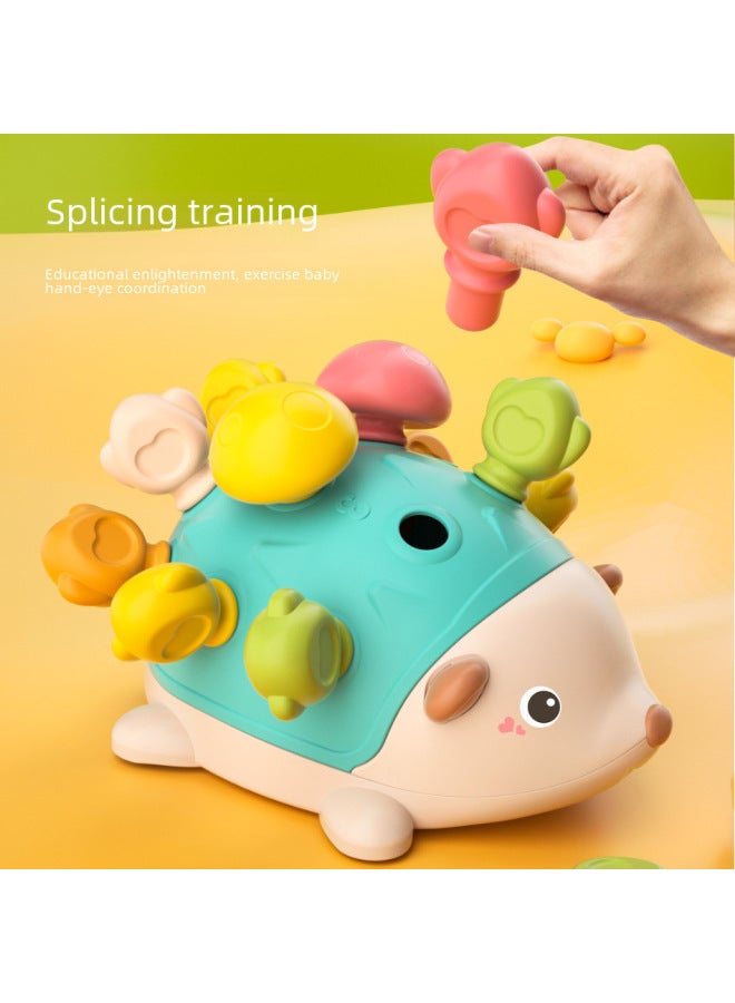Baby Plug Baby Fine Movements Finger Training Mindset Early Education 1 Year 2 Educational Toys 10 Months-Color:[Green] Hedgehog Plug Music  - Image 3