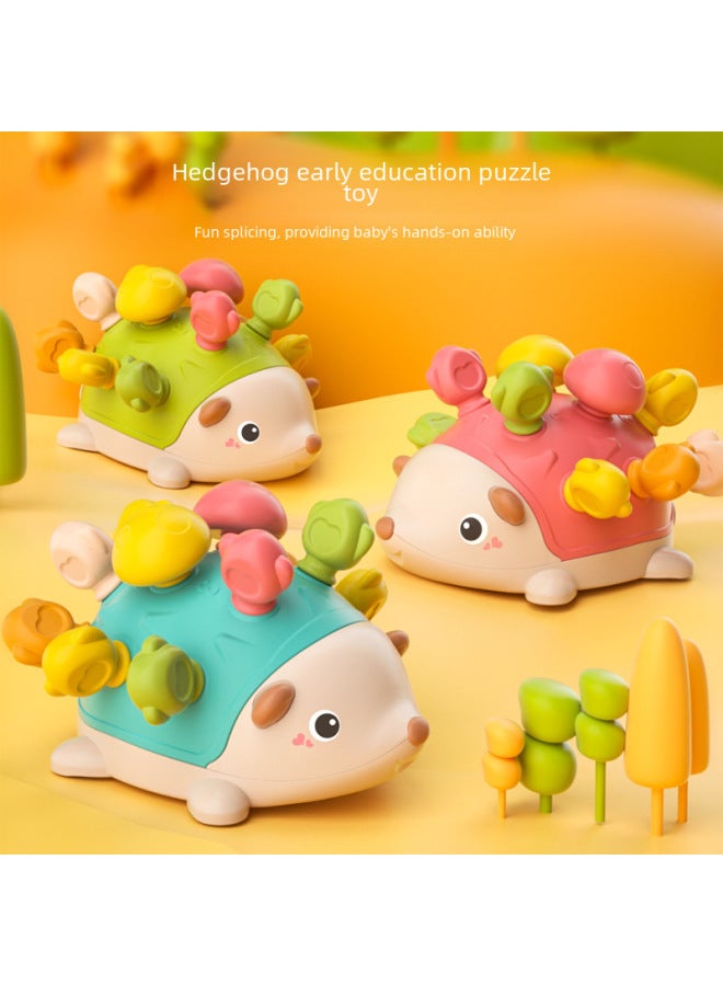 Baby Plug Baby Fine Movements Finger Training Mindset Early Education 1 Year 2 Educational Toys 10 Months-Color:[Green] Hedgehog Plug Music  - Image 2