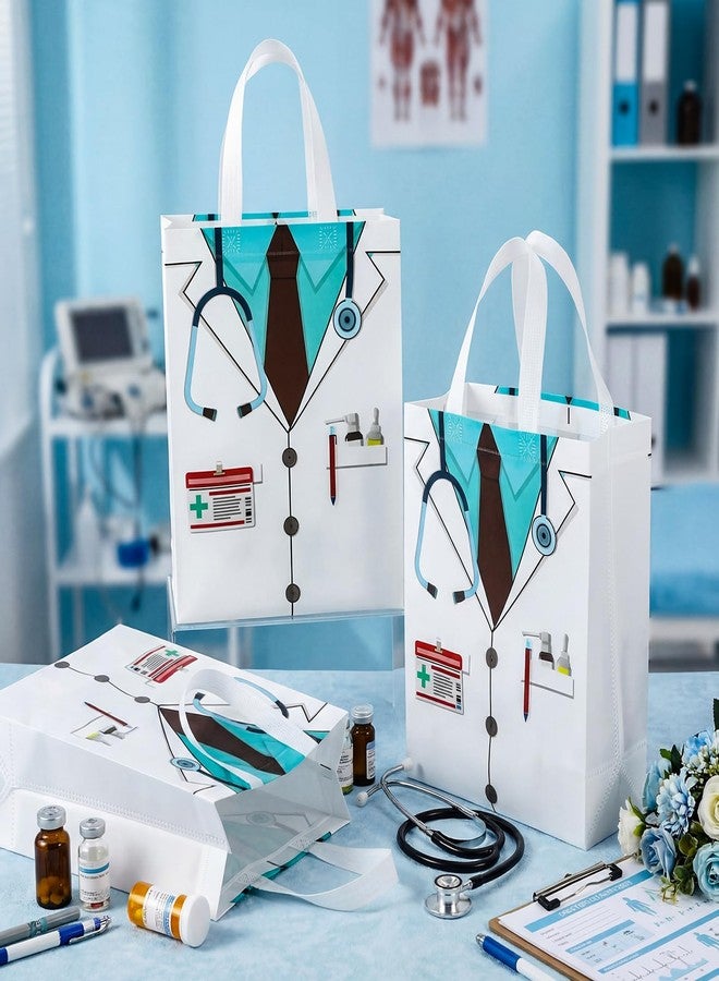 Mindsoft 50 Pcs Doctor Gift Bags Bulk 13" Non Woven Graduation Goodie Bags with Handles Thank You Treat Bag for Rn CNA CRNA Nursing Physician Pa Congrats Appreciation Gift Healthcare Party Supplies - Image 3