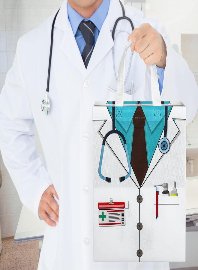 Mindsoft 50 Pcs Doctor Gift Bags Bulk 13" Non Woven Graduation Goodie Bags with Handles Thank You Treat Bag for Rn CNA CRNA Nursing Physician Pa Congrats Appreciation Gift Healthcare Party Supplies - Image 5