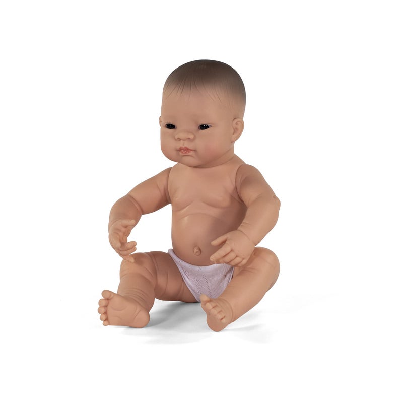 Miniland Doll 15 3/4'' Newborn Asian Girl - Made in Spain, Anatomically Correct, Quality - Image 5