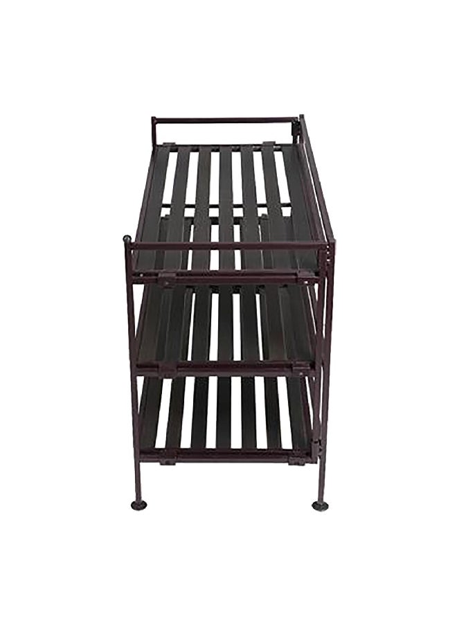 Seville Classics - 3-Tier Elegant and Modern Design Rectangular Utility Shoe Rack Brown 48.5 x 67.3 x 30.9 cm SHE15895 - Image 1