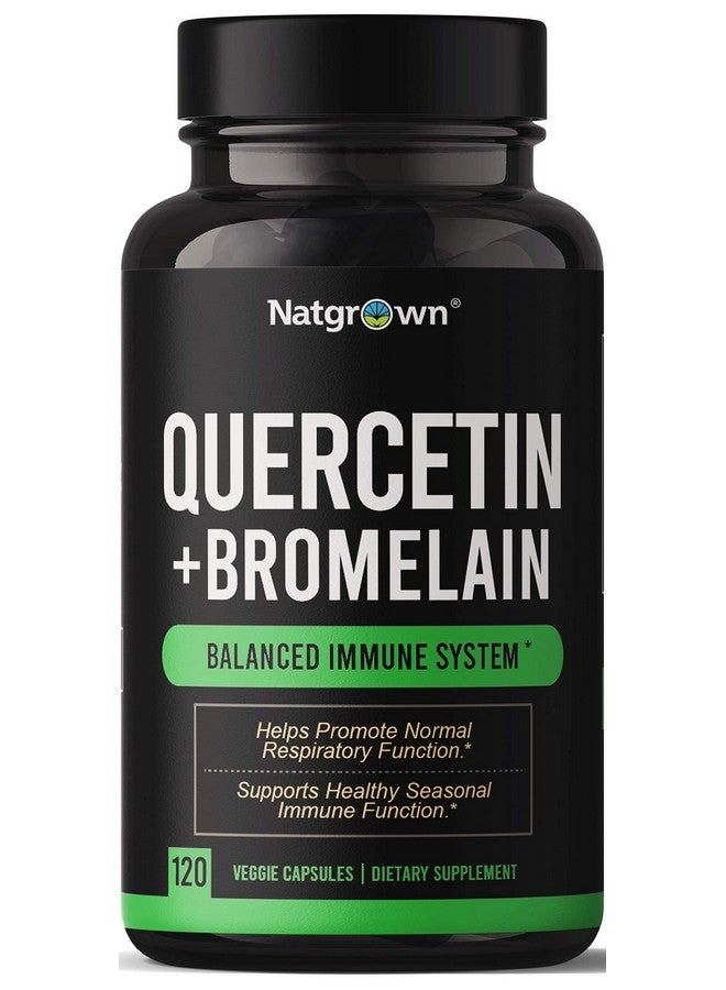 Natgrown Quercetin with Bromelain Supplement Complex - 120 Capsules - Image 1