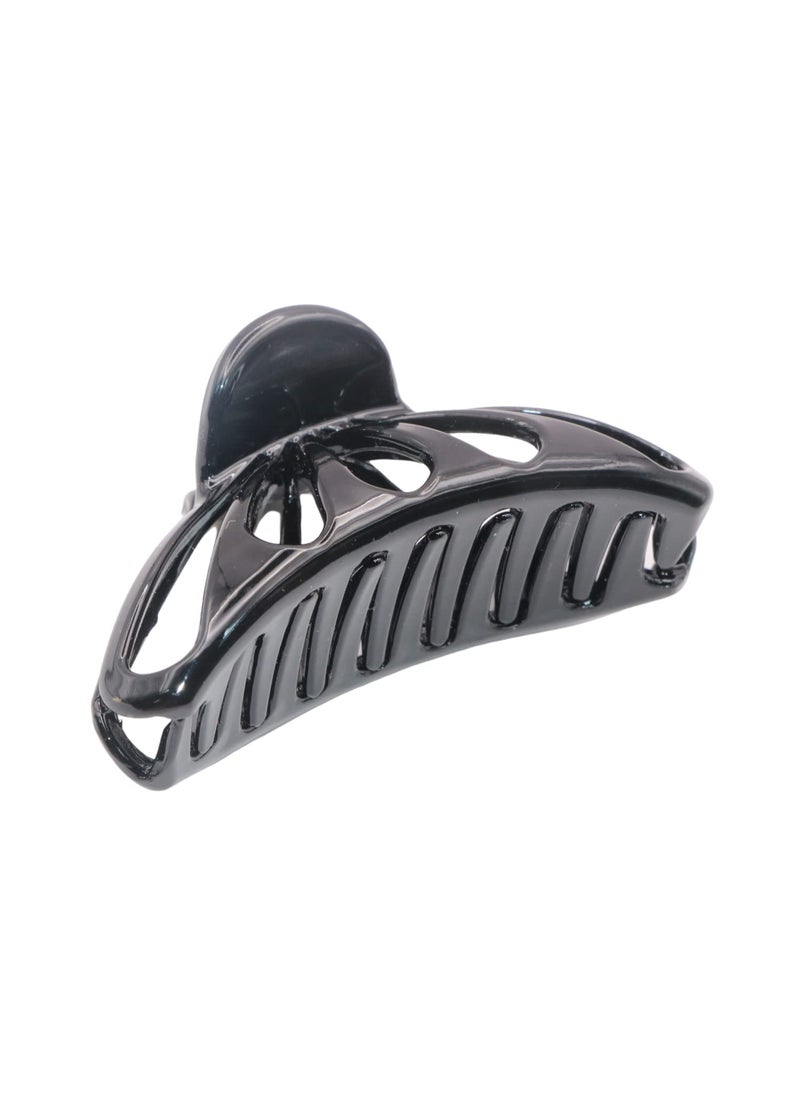 Parcelona - Parcelona French Rain Drop Black Small 2 3/4" Celluloid Jaw Hair Claw Clip Clamp Clutcher for Women and Girls, Made in France - Image 1