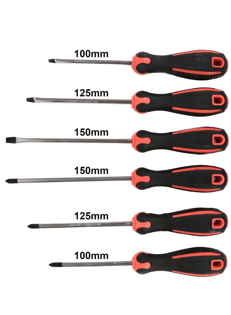 6 Piece Insulated Magnetic Screwdriver Set with Soft Handles - Image 2