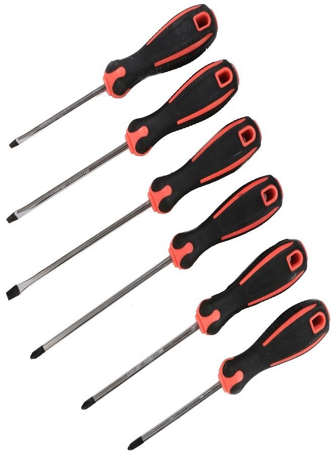 6 Piece Insulated Magnetic Screwdriver Set with Soft Handles - Image 1