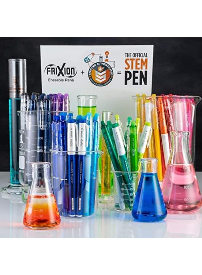 PILOT Frixion Point Erasable And Refillable Gel Ink Pens Extra Fine Point Black Blue Red Green Pink Purple Inks 6 Pack Pouch 46524  - Image 3