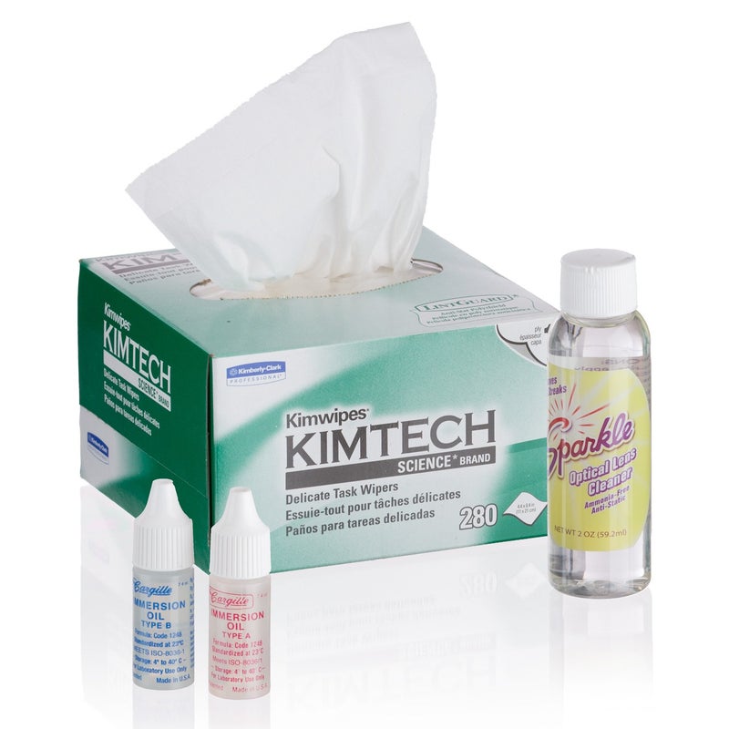 AmScope AmScope  Microscope Operation  Maintenance Kit  Immersion Oil Wipers and Optical Lens Cleaner  MLABCLSKim