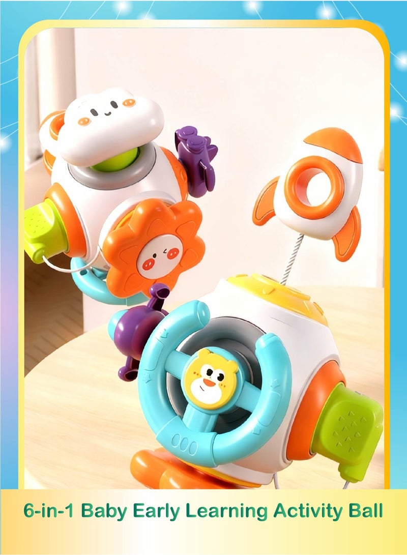 Montessori Baby Activity Cube Toy | 6-Sided Learning Center Develops Hand-Eye Coordination, Focus & Curiosity | Sensory Toy with Pulling, Rotating & Pressing Games for 1 Year Olds - Image 1