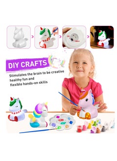 SYOSI Paint Your Own Unicorn Lamp Art Kit Unicorn Lamp Art Kit for Teens Boys Girls DIY Crafts Night Light Room Decorations Birthday Gifts for Kids Creative Toy Art Supplies for Kids Ages 3-12+ 4.5in  - Image 4