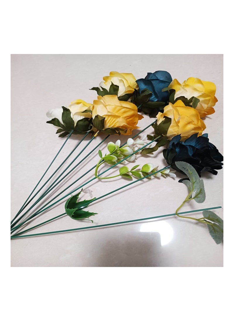 100Pcs 40cm Dark Green Floral Stem Wire, Flower Making Accessory  for DIY Bouquet Stem Wrapping and Crafts - Image 4