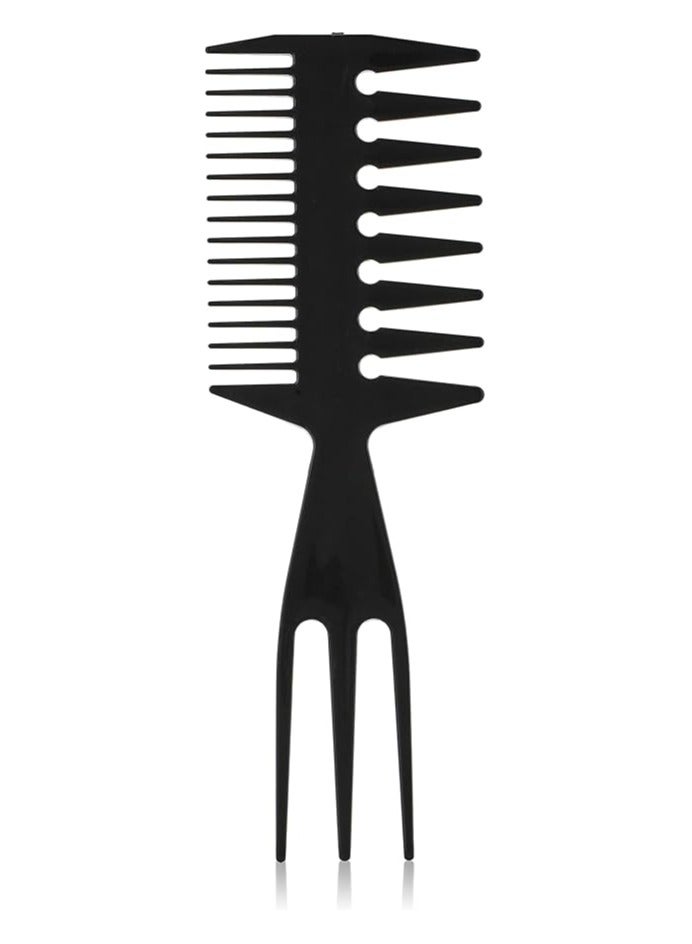Hair Styling and Trimming Comb - Powerful Comb for Detangling and Trimming Hair for Men and Women - Black