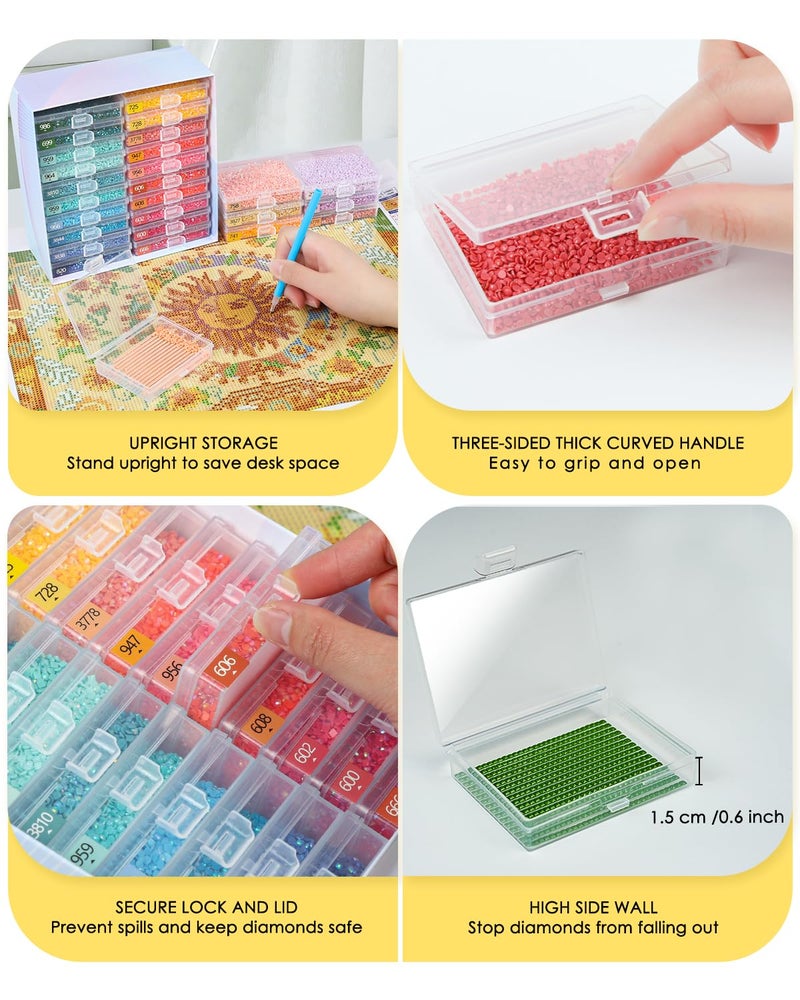 YBUTVY Diamond Art Trays with Lids, 20PCS Diamond Painting Trays with Lids ï¼† Diamond Art Storage, Gift Box Diamond Painting Accessories for Diamond Art Beads - Image 3