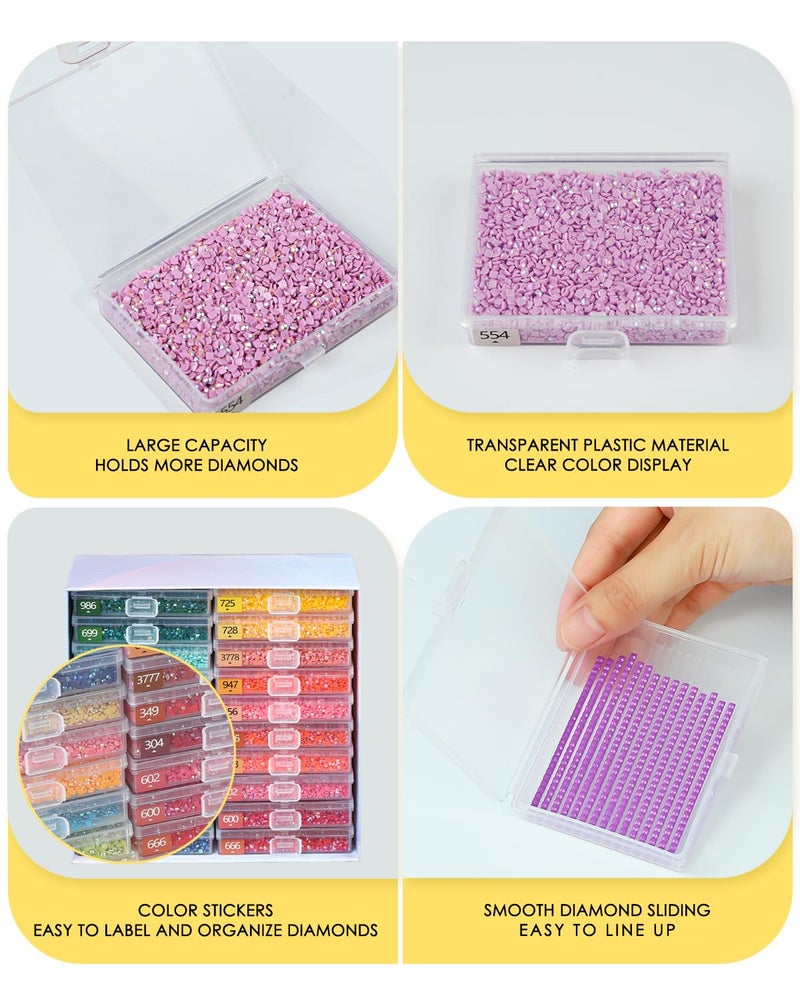 YBUTVY Diamond Art Trays with Lids, 20PCS Diamond Painting Trays with Lids ï¼† Diamond Art Storage, Gift Box Diamond Painting Accessories for Diamond Art Beads - Image 4