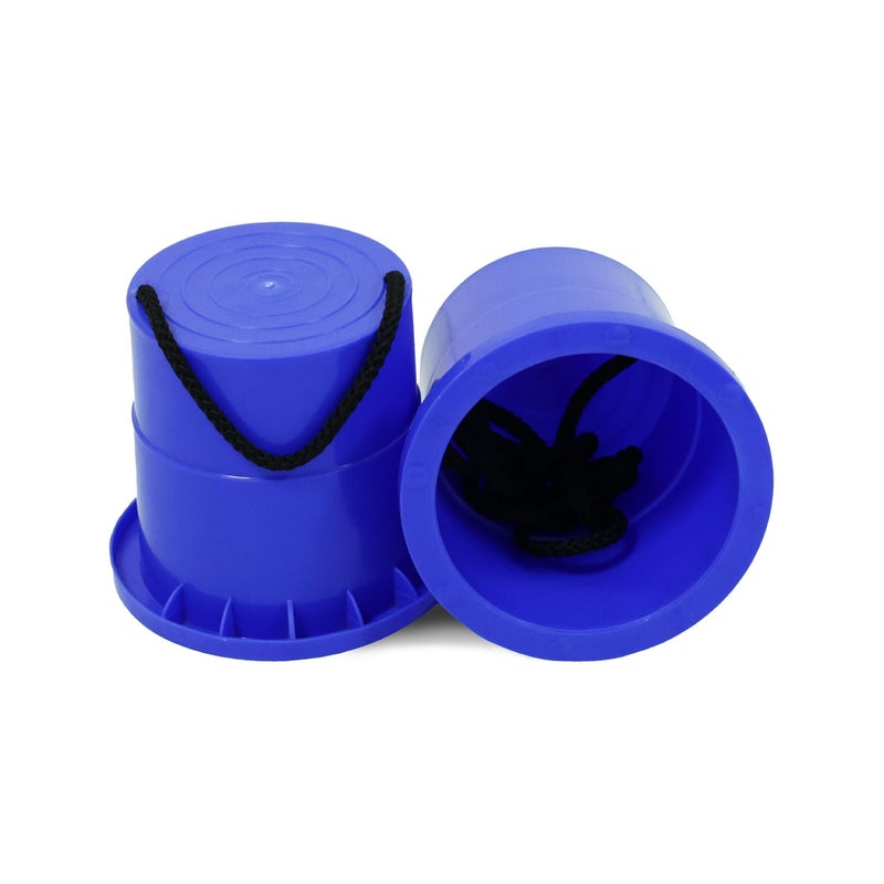 GISCO Stepping Bucket Balance Jumping Stilts Training Sports Toys for Kids (Set of 2) | Color - Blue | Stepper Toys | Steppers Agility Toy | Plastic Balancing Stilts - Image 1