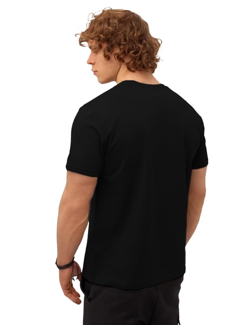 LEOTUDE Mens Regular Cottonblend Half Sleeve Round Neck Multicolour Graphic Printed Combo Pack Tshirts (PO3_39ALL_Multi6_2XL) - Image 3