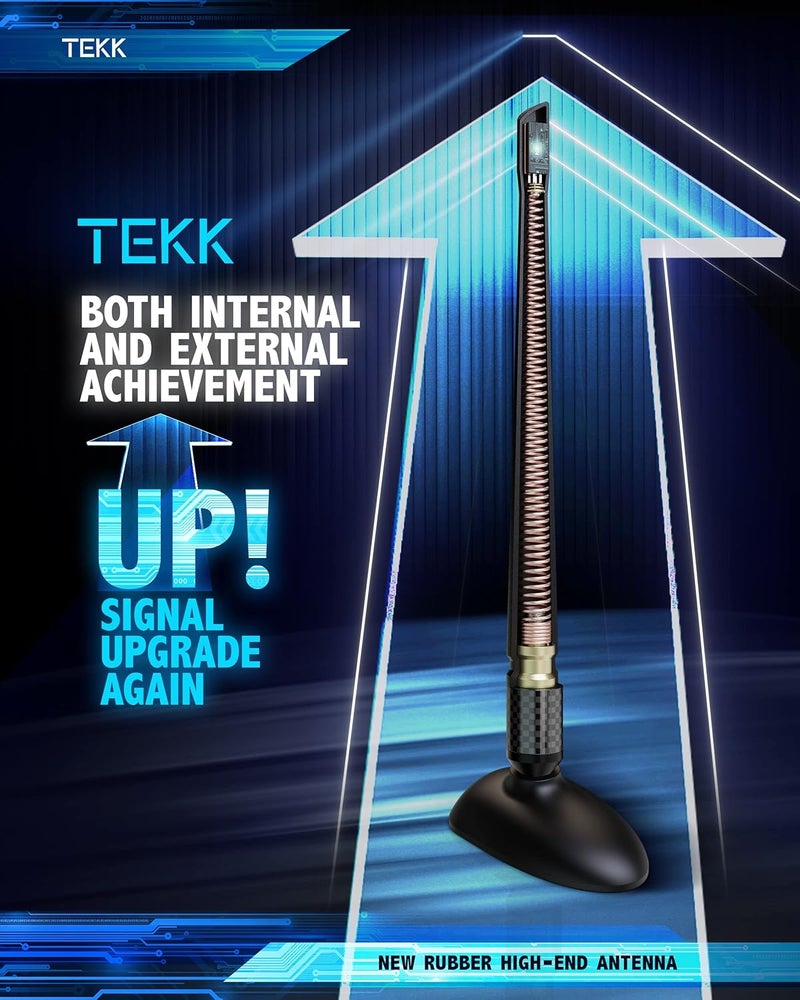 TEKK Carbon Fiber Short Antenna for Chevy Silverado 1500 (2007-2025) - 7.9 Inches Premium Flexible Rubber - Image 2