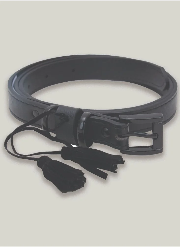 AMICA Boho Tassel Belt Black