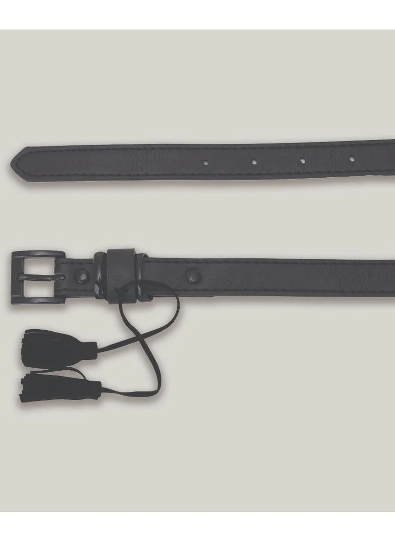 AMICA Boho Tassel Belt Black