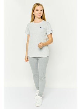 Champion Women Sportswear Fit Short Sleeve Outdoor Crop Top, Grey  - Image 4